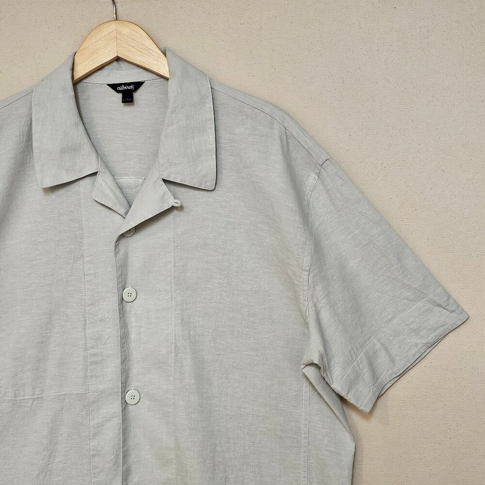 Allbirds Short Sleeve Button Down TreeBD Camp Shirt L